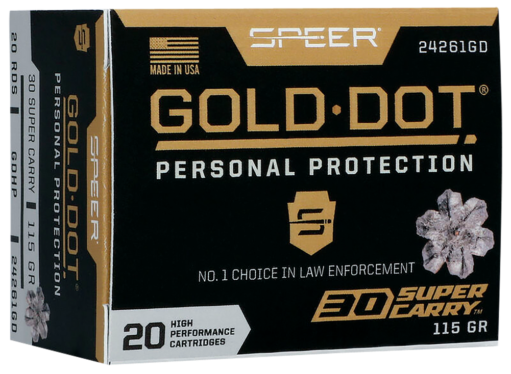 Speer Ammunition Gold Dot 30sc 115gr Hp 20/200