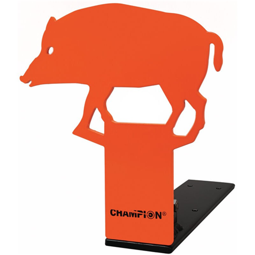 Champion Targets 44887 Metal Pop-Up .22 Auto Reset Target, Hog