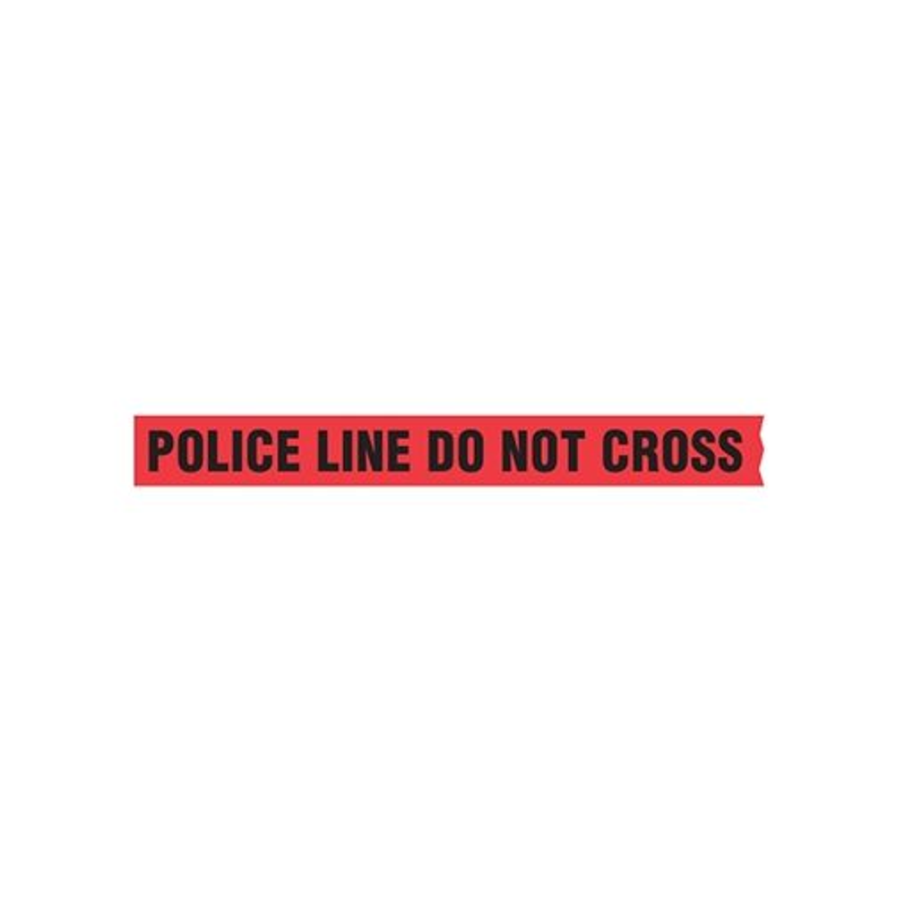 Red Barrier Tape POLICE LINE DO NOT CROSS w/o Dispenser Boxes - 8 Pack