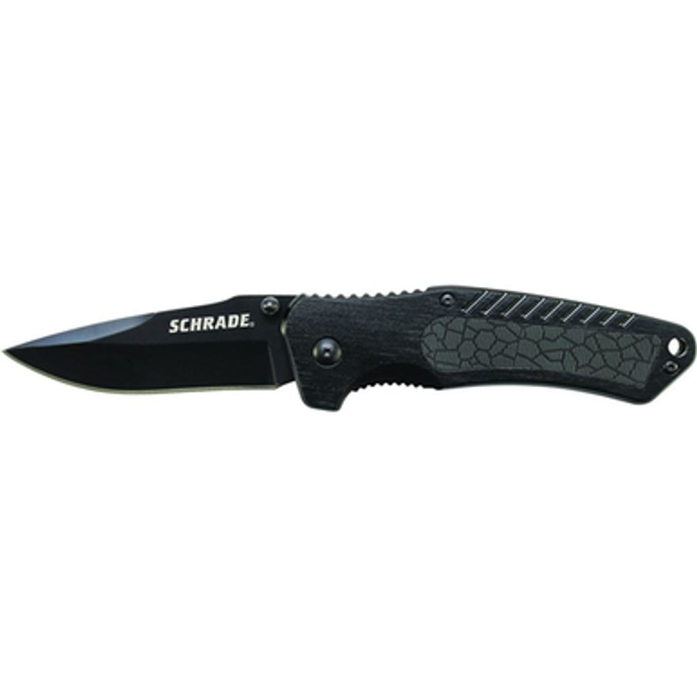 Drop Point 8Cr13MoV High Carbon Stainless Steel Blade. Aluminum Handle w/Rubber Insert. Liner Lock.
