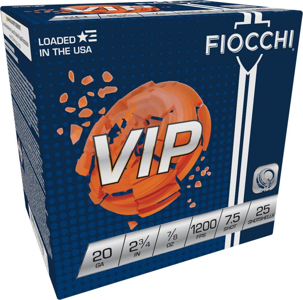 Fiocchi Exacta Target, Fio 20vip75   Vip Tgt      20 2.75 7sht  7/8 25/10