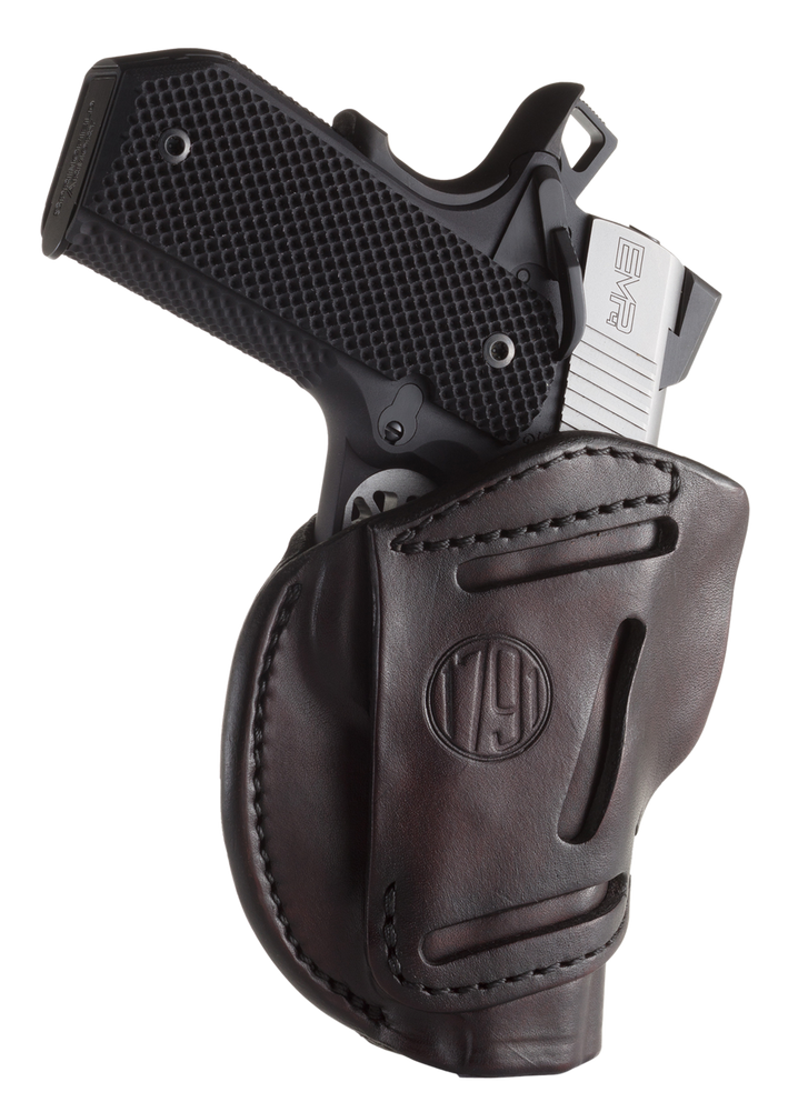 1791 Gunleather 3-way, 1791 3wh-1-sbr-a      3way Owb 1911 3&4"signtr Brn