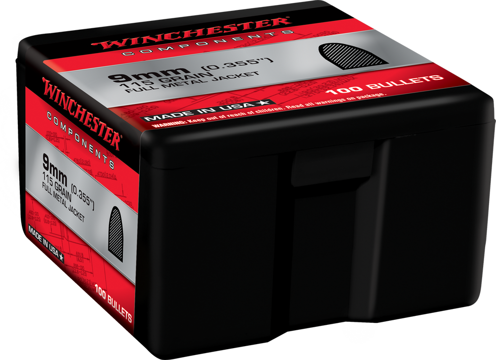 Winchester Ammo Centerfire Handgun, Win Wb9fb115x      Bul 9mm    115 Fmj Retl  100/10