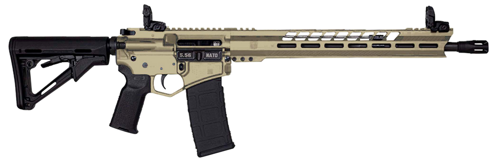 Diamondback DB1736K061 DB15  5.56x45mm NATO 16" 30+1 Flat Dark Earth Adjustable Magpul CTR Stock Black Magpul MOE K2 Grip with Black Gold Lower