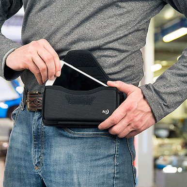 Clip Case Hardshell Horizontal Universal Rugged Holster - XL - Black