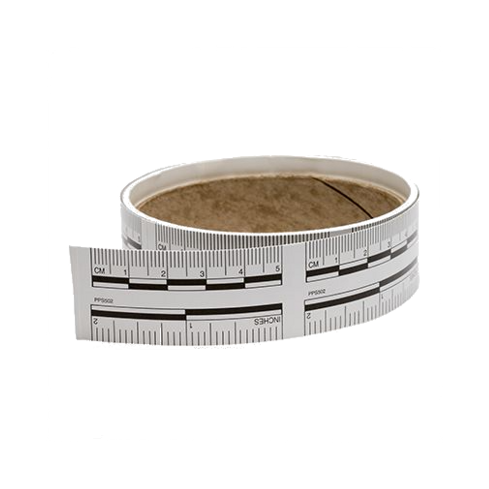 White Adhesive Photo Evidence Scales - Roll of 50