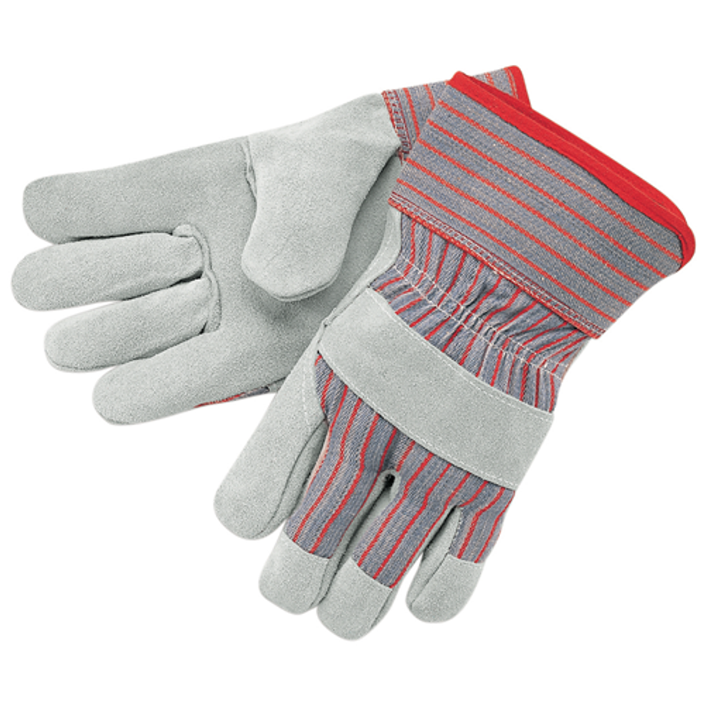 Split Leather Palm Glove w/Rbrized Cuff