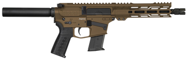CMMG PE57A889DMB Banshee MK57 5.7x28mm 8" 20+1, Midnight Bronze Rec/EML7 M-Lok Handgaurd, Buffer Tube Brace, Black OEM Zeroed Accessories & Pistol Grip