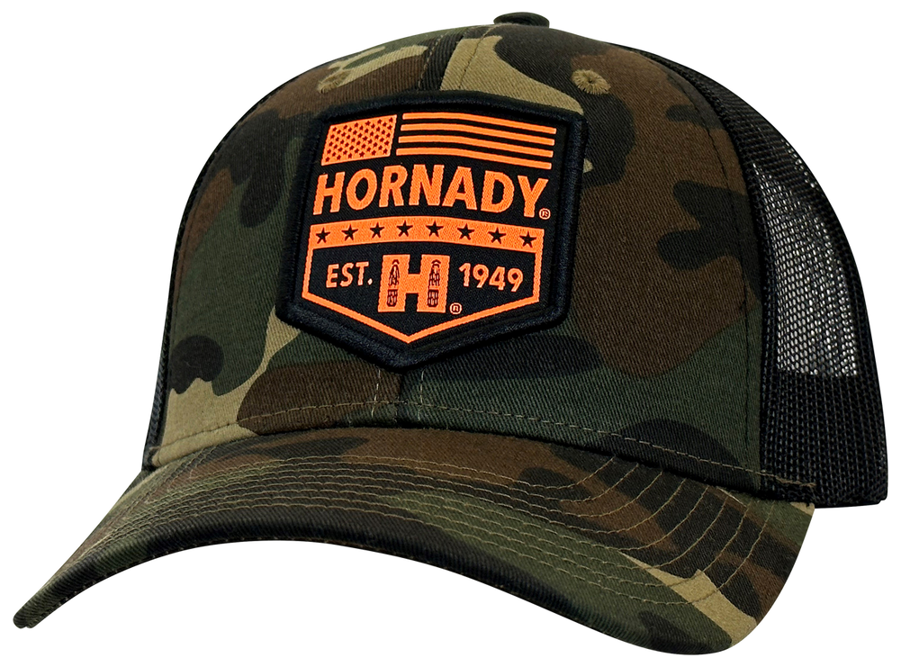 Horizon Design Hornady, Hdesign 30460  Hornady Orng Flg Ptch   Cap Cam/wht