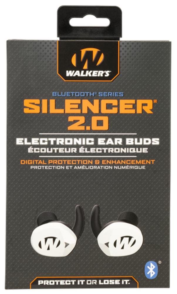 Walkers Game Ear Silencer 2.0, Wlkr Gwp-slcr2-bt-wht  Silencer Bt 2.0 White