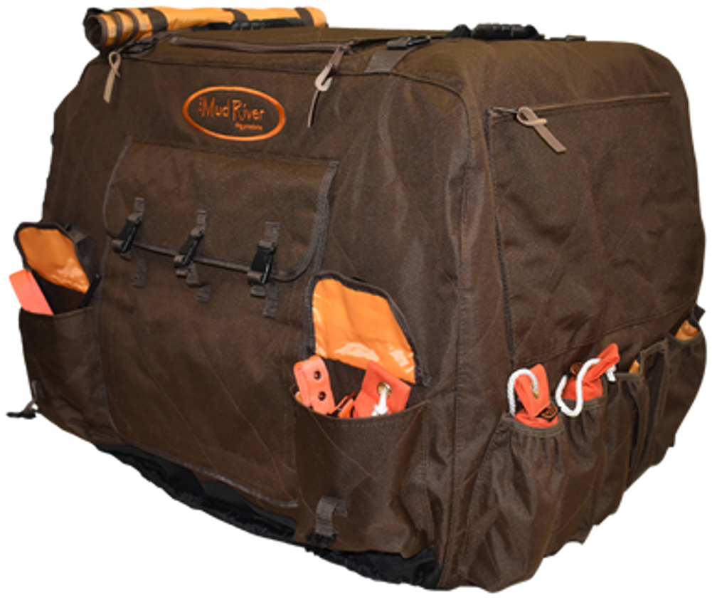 Mud River MRM1556 Dixie Insulated Kennel Cover Brown Polyester L-Extended 37" x 26" x 28.5" - 154126
