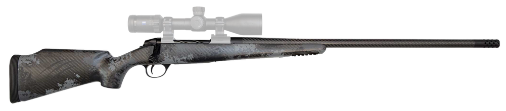 Fierce Firearms FCTRG65PRC24BBO CT Rage  6.5 PRC Caliber with 3+1 Capacity, 24" Carbon Fiber Barrel, Black Cerakote Metal Finish & Blackout Camo Fixed Fierce Tech C3 Stock, Right Hand (Full Size)