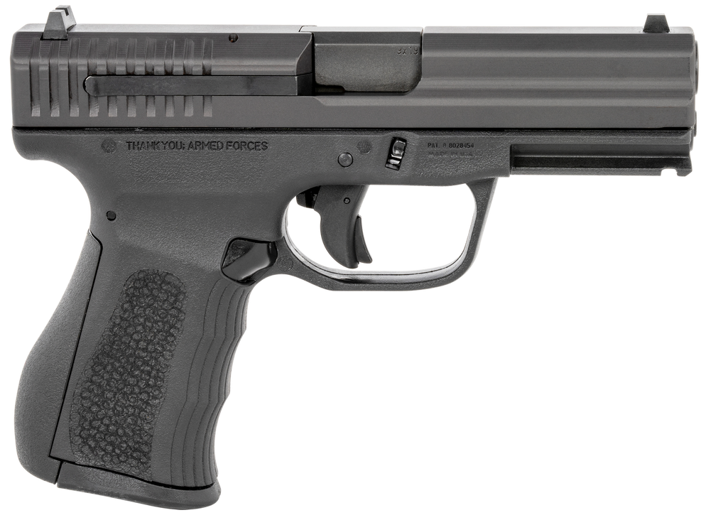 FMK G9C1G2BSS 9C1 G2 9mm Luger 14+1 4" Black Stainless Steel Barrel, Black Serrated Carbon Steel Slide, Black Polymer Frame w/Picatinny Rail, Black Backstrap Grip