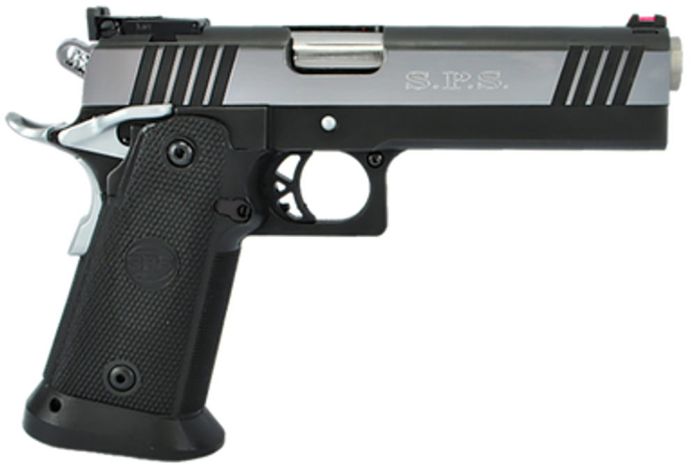 TriStar 85674 SPS Pantera 1911 9mm Luger 18+1, 5" Stainless Steel Barrel, Black Chrome Serrated Steel Slide, Black Steel Frame w/Beavertail, Black Polymer Grip TriStar 85674 SPS Pantera 1911 9mm Luger 18+1, 5" Stainless Steel Barrel, Black Chrome Serrated Steel Slide, Black Steel Frame w/Beavertail, Black Polymer Grip