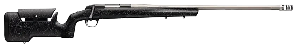 Browning 035438298 X-Bolt Max Long Range 7mm PRC 3+1 26" Stainless Fluted Heavy Barrel, Black Rec, Black/Gray Speckled Adjustable Comb Max Stock, Recoil Hawg Muzzle Brake,