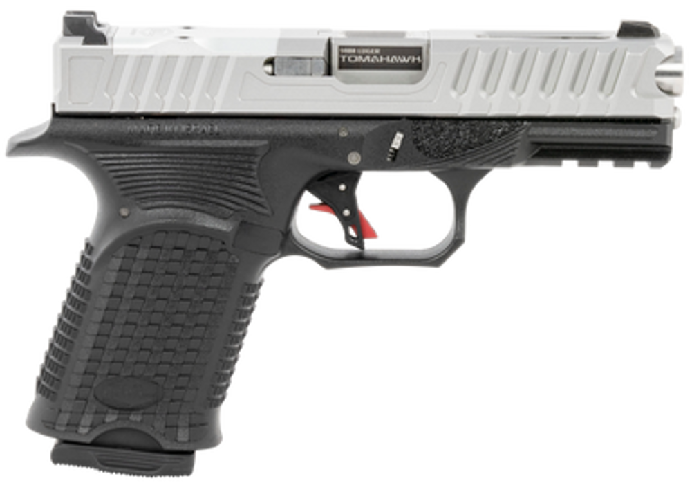 Bul Armory AXECTOMASLV9US Axe Tomahawk C 9mm Luger 15+1 4.02" Fluted Barrel, Polymer Frame w/Picatinny Acc. Rail, Optic Cut Stainless Steel Slide