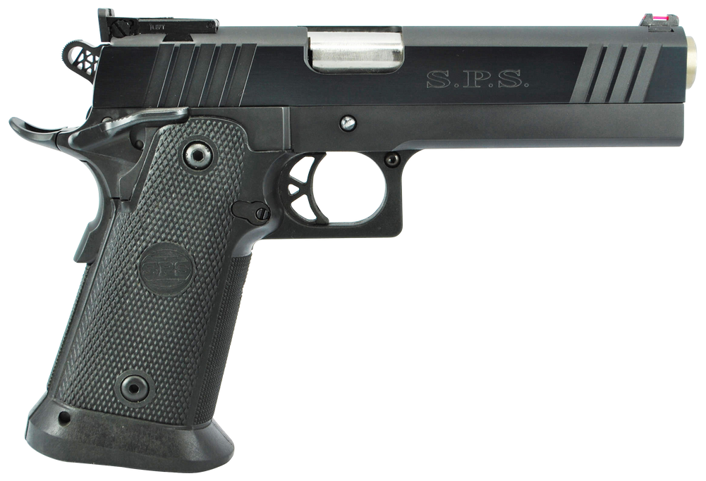 TriStar 85675 SPS Pantera 1911 9mm Luger 18+1, 5" Stainless Steel Barrel, Black Chrome Serrated Steel Slide, Black Steel Frame w/Beavertail, Black Polymer Grip