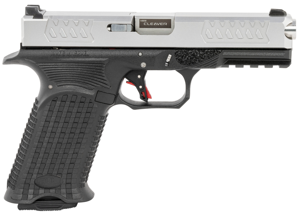 Bul Armory AXEFSCLEVSLV9US Axe Cleaver 9mm Luger 17+1 4.49" Barrel, Polymer Frame w/Picatinny Acc. Rail, Stainless Steel Slide,  Aggressive Textured Polymer Grip