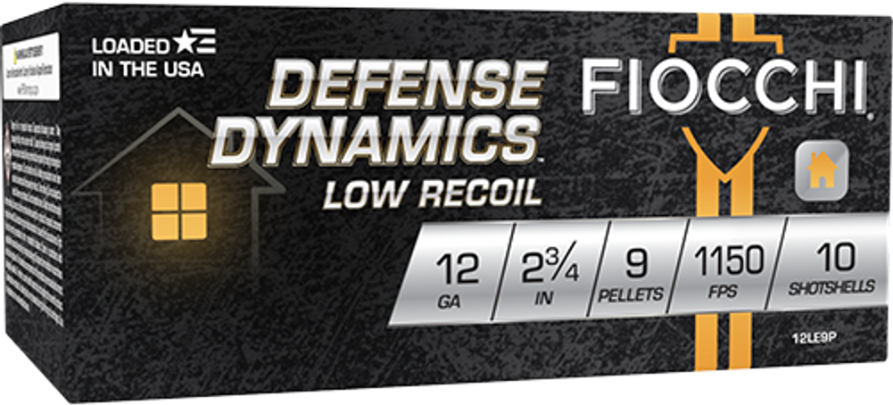 Fiocchi Defense Dynamics, Fio 12le9p    12 Low Recoil Buck Nkl  1bk    10/25