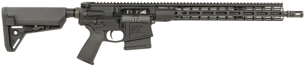 Aero Precision APCR650044 M5  308 Win 10+1 16" Mid-Length, Black, 15" R-ONE M-LOK Handguard, Magpul Grip/SL-S Stock, Ambi Charging Handle/Safety