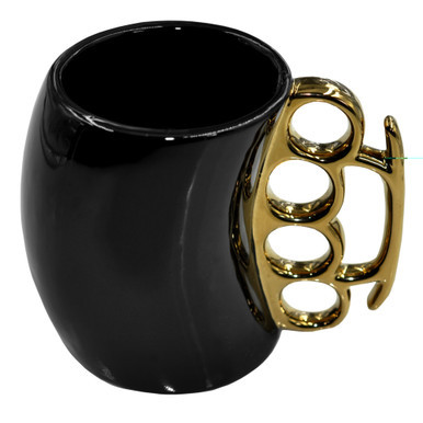 Cbg Brass Knuckle Mug Black And Gold