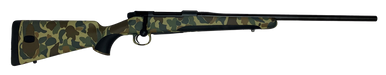 Mauser M18OS300T M18  300 Win Mag 4+1 24.40" Threaded, Black Barrel/Rec, Old School Camo Stock with Storage Compartment & Soft Grip Inlays