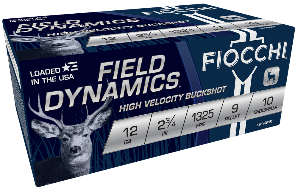 Fiocchi Field Dynamics, Fio 12hv9p  Hv 12 2.75 9pel Nikpltld  00bk   10/25