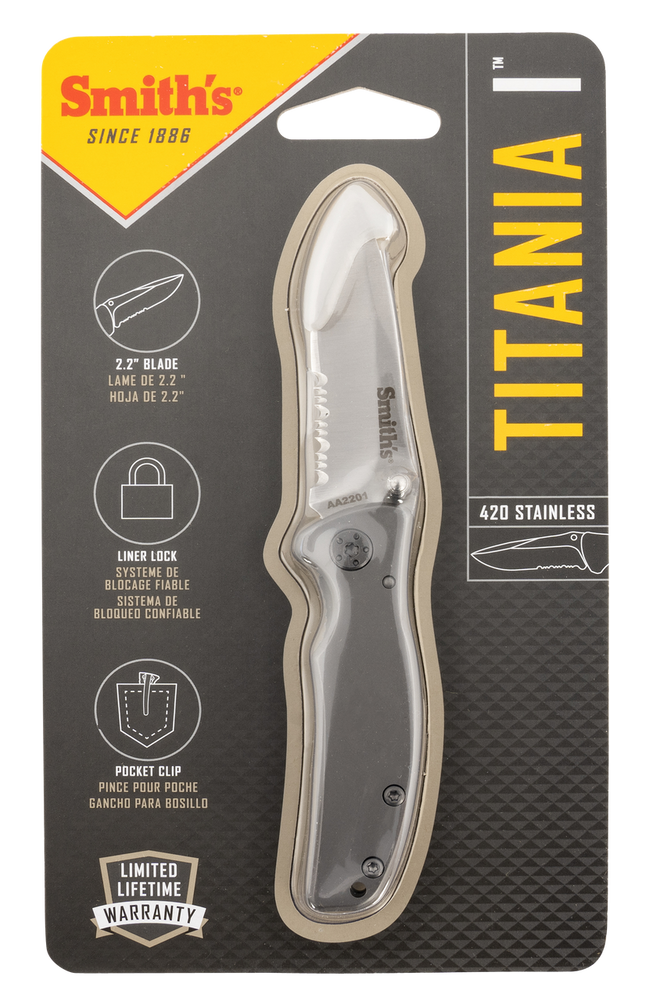 Smiths Products Titania, Smiths 51007  Titania I 2.75" Knife