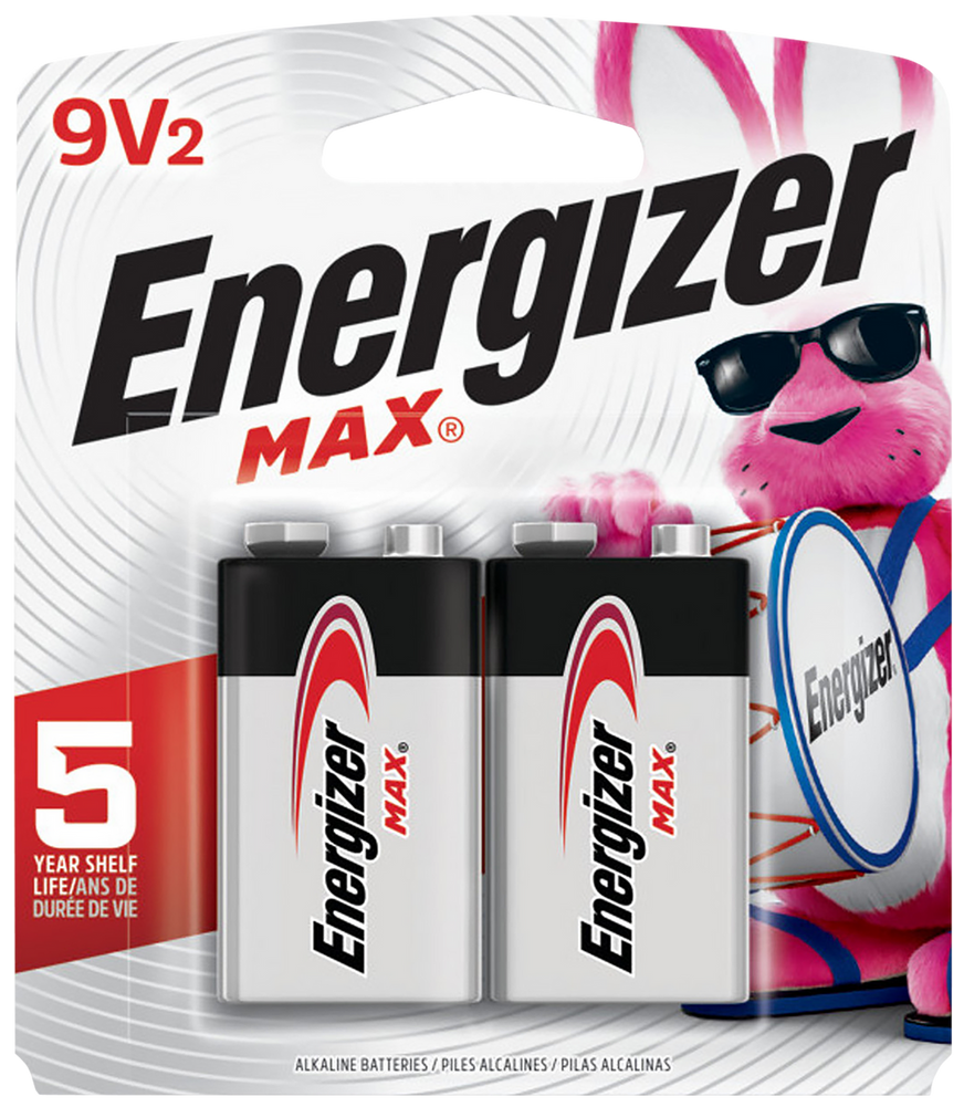 Energizer 522BP2 MAX 9V Battery  Alkaline 9.0 Volts, Qty (24) 2 PK - 157141