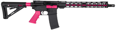 Diamondback DB175AK591 DB15  5.56x45mm NATO 16" 30+1, Black with Prison Pink Accents, Carbon Lower, 15" M-Lok Handguard, Magpul Carbine Stock, A2 Grip
