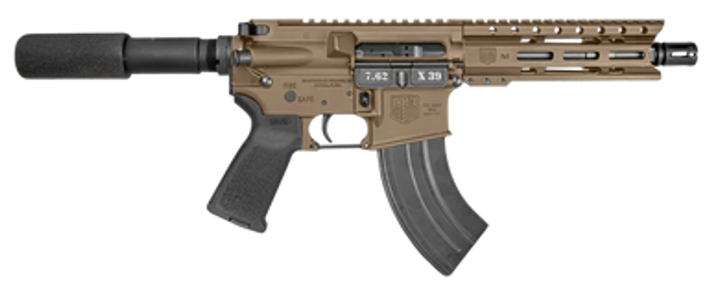 Diamondback DB1912O061 DB15  7.62x39mm 28+1 7", FDE, Carbon Lower, 6" M-LOK Handguard, Black Padded Buffer Tube/Magpul Grip