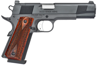Rock River Arms PS2225 PS2225 Carry 45 ACP 7+1 5" Stainless Steel Barrel, Black Parkerized Serrated Steel Slide & Frame w/Beavertail, Rosewood Grip, Ambidextrous