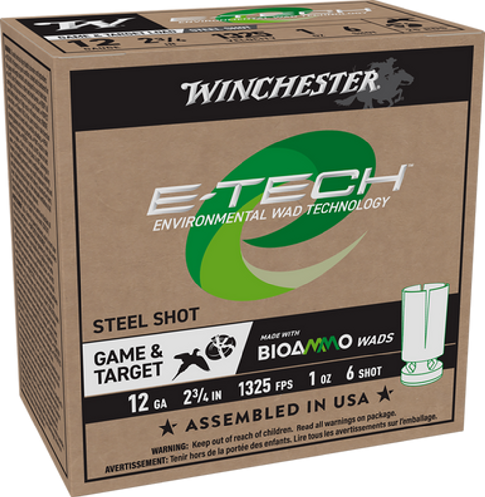 Winchester Ammo E-tech, Win Wcl12s6    Biowad 12 2 3/4 Lsz 1oz 6     25/10