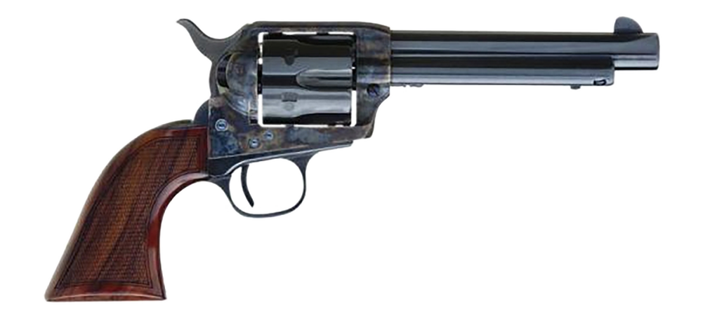 Cimarron AR411 Arizona Ranger  45 Colt (LC) 6 Shot, 5.50" Blue w/Engraved "Arizona Ranger" Steel Barrel, Blued Cylinder, Color Case Hardened Steel Frame, Checkered Walnut Grip, Exposed Hammer