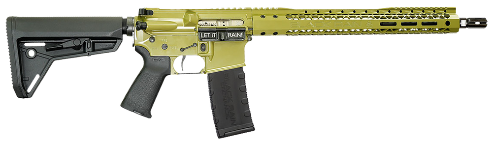 Black Rain Ordnance BROSSPBG Spec 15+ SSP 5.56x45mm NATO 30+1 16", Bazooka Green, 15" Slim M-LOK, Magpul Grip/Carbine Stock