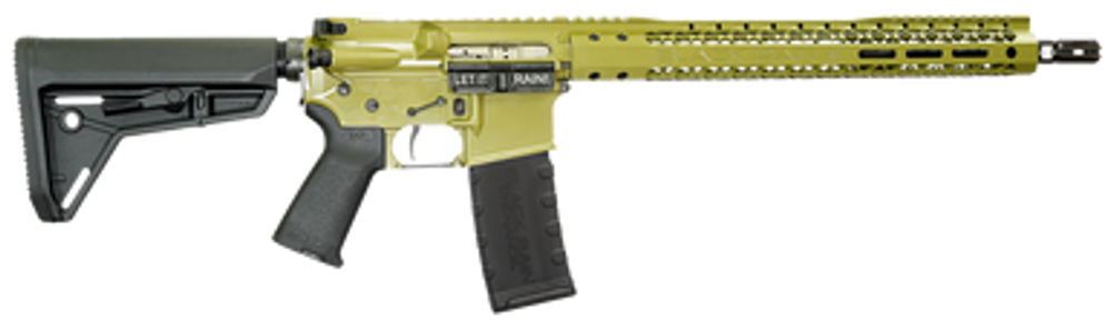 Black Rain Ordnance BROSSPBG Spec 15+ SSP 5.56x45mm NATO 30+1 16", Bazooka Green, 15" Slim M-LOK, Magpul Grip/Carbine Stock