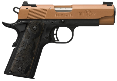 Browning 051060490 1911-380 Black Label Compact Frame 22 LR 10+1 3.63" Matte Stainless Steel Barrel, Northern Lights Cerakote Serrated Steel Slide, Matte Black Aluminum Frame w/Beavertail