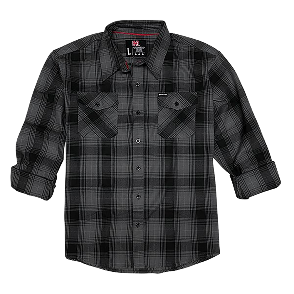 Horizon Design Flannel Shirt, Hdesign 32225  Hornady L/s Flannel        2x Grey