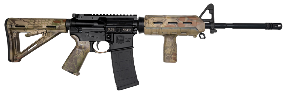 Diamondback DB175AK601 DB15  5.56x45mm NATO 30+1 16", Black Rec, Kryptek Mandrake Magpul Furniture, A2 Front Sight, Includes Magpul MVG