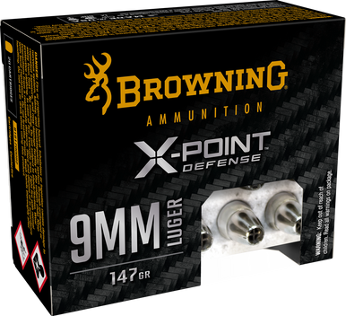Browning Ammo X-point, Brna B191700092    9mm Xpoint Defns 147gr    20/10