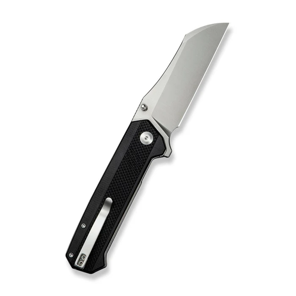 SENCUT Draxor Flipper & Thumb Stud Knife Black G10 Handle (3.7"" Satin Finished 9Cr18MoV Blade) S24035-1