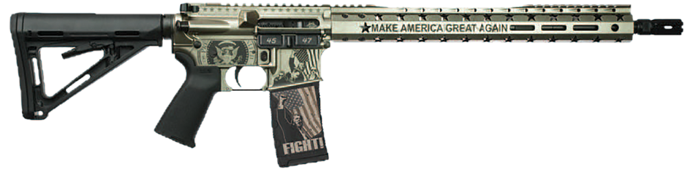 Black Rain Ordnance 24111203S Trump FX Custom Limited Edition 5.56 NATO 30+1 Silver Spec 15