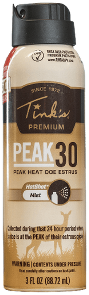 Dead Down Wind (arcus) Peak30, Tinks W5343    Peak30 Prem Doe Estrs 3oz Htsht Mst