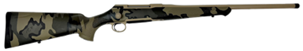 Sauer S1KVIAST65CT 100  6.5 Creedmoor 5+1 22" Threaded Barrel & Steel Receiver, Tan Metal Finish, KUIU Verde Camo Ergo MAX Synthetic Stock, Adjustable Single-Stage Trigger, Three-Position Safety