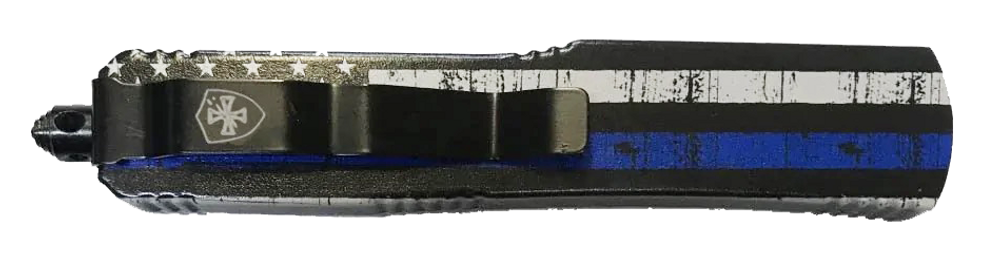 Templar Knife Back The Blue, Temp Mbtb331  Slim  Back The Blue Drop Pt Blk