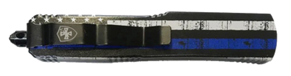 Templar Knife Back The Blue, Temp Mbtb331  Slim  Back The Blue Drop Pt Blk