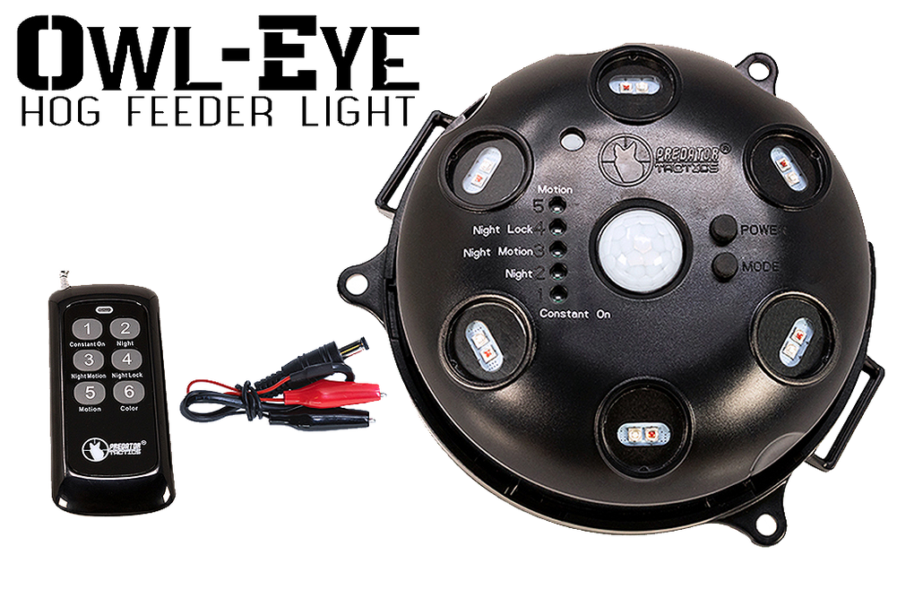 Predator Tactics Inc Owl-eye, Pred 97510 Owl-eye Multi Color Feeder Lgt W/remote