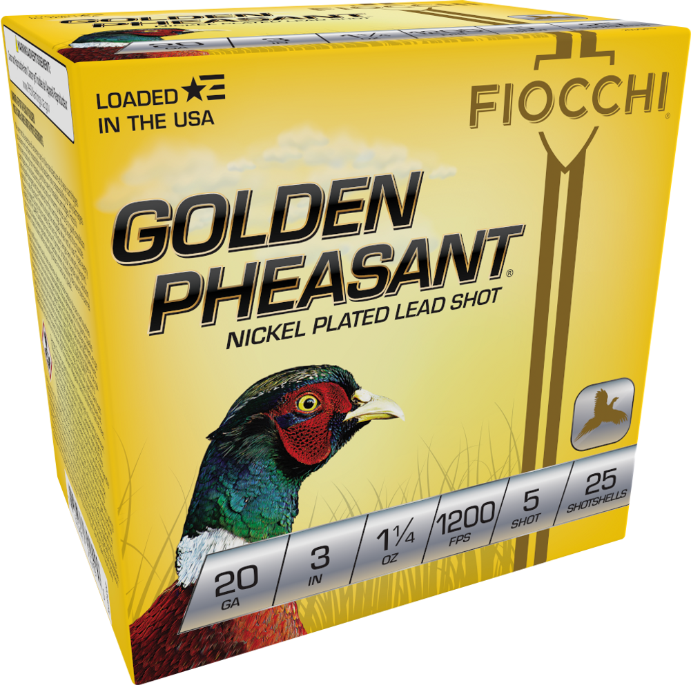 Fiocchi Golden Pheasant, Fio 203gp5    Gld Ph/trk 20 2.75 5sht   11/4 25/10