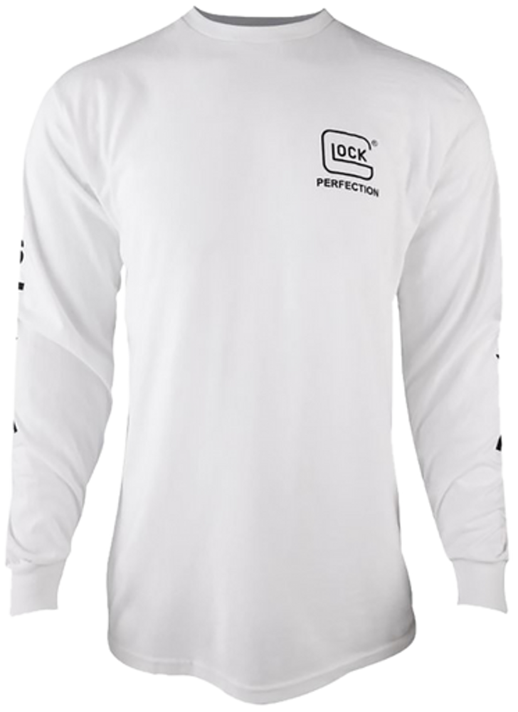 Glock AP96096 Perfection Long Sleeve Tee White Pre-Shrunk Cotton Long Sleeve 2XL
