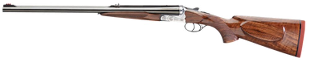 Rizzini USA 7001500 Rhino Express  500 Nitro Express 2rd 26" Gloss Blued 26" Chrome-Lined Barrel Coin Anodized Silver Engraved Steel Oiled Turkish Walnut Ambidextrous Hand
